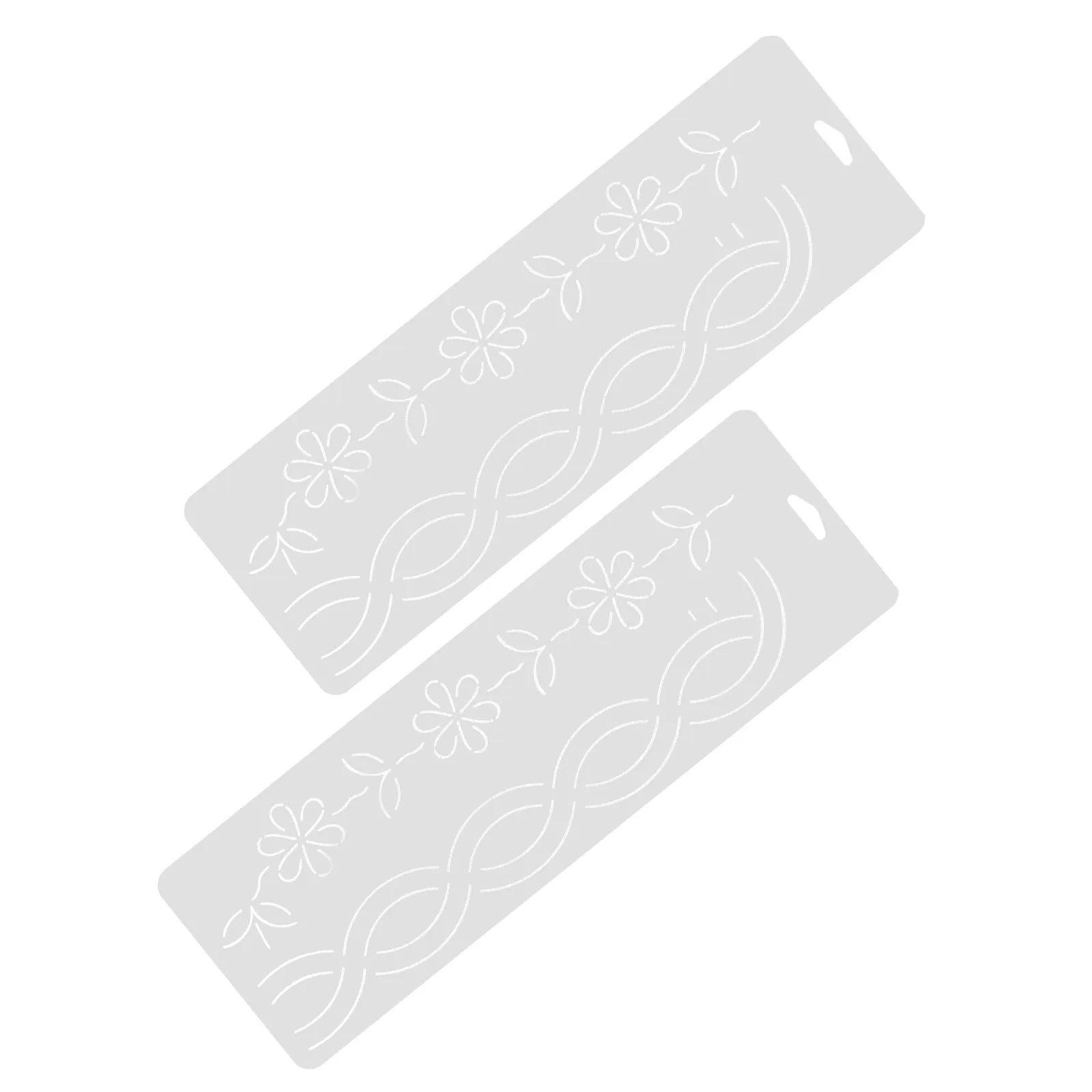 2 Pcs Corner Quilt Stencils Hand Quilting Pattern Embroidery Patterns Border for Crafts Templates