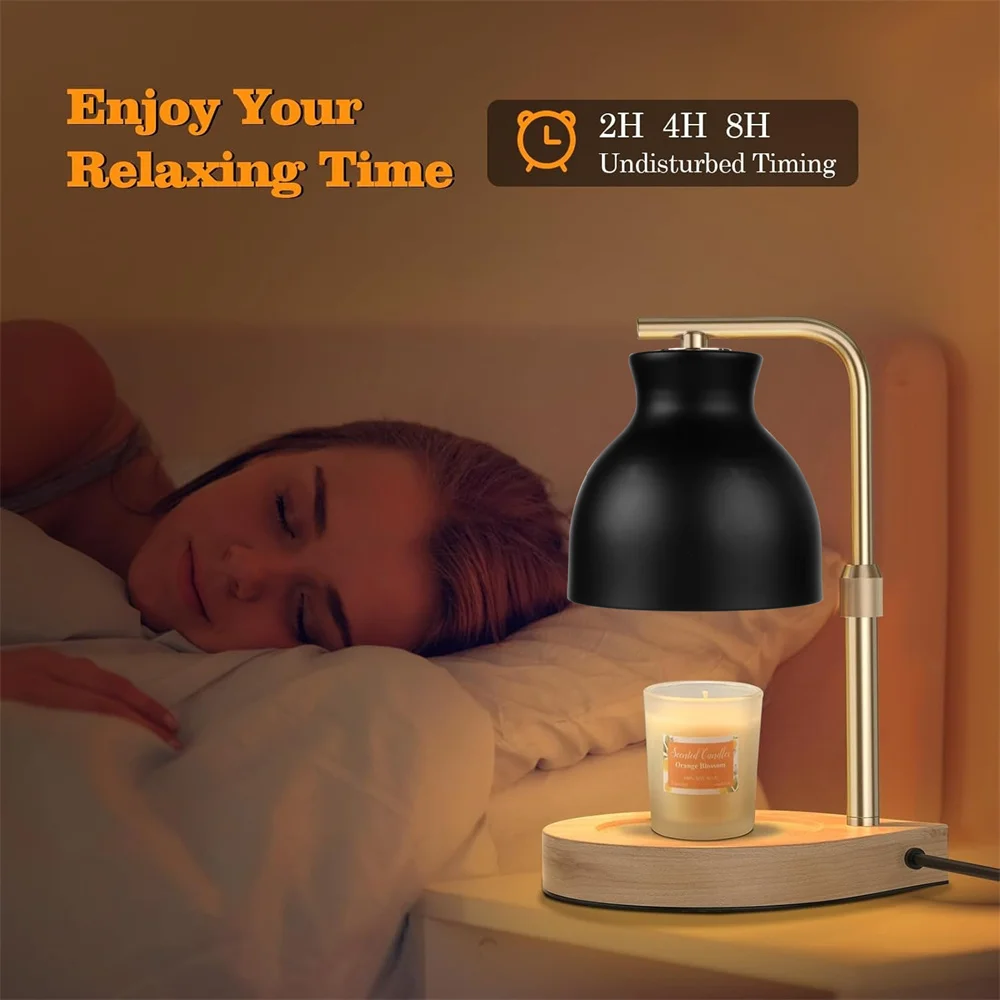 Candle Warmer Lamp Electric Timer Candles Warming Light Height Adjustable Dimmable Warmers Modern Home Decor Table Lights - view 5