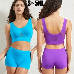 Conjunto de sujetador sin costuras para mujer, ropa interior de cintura baja, Top de sujetador sin mangas, bragas de Tanga Sexy, conjunto de lencería deportiva informal, ropa íntima para niñas