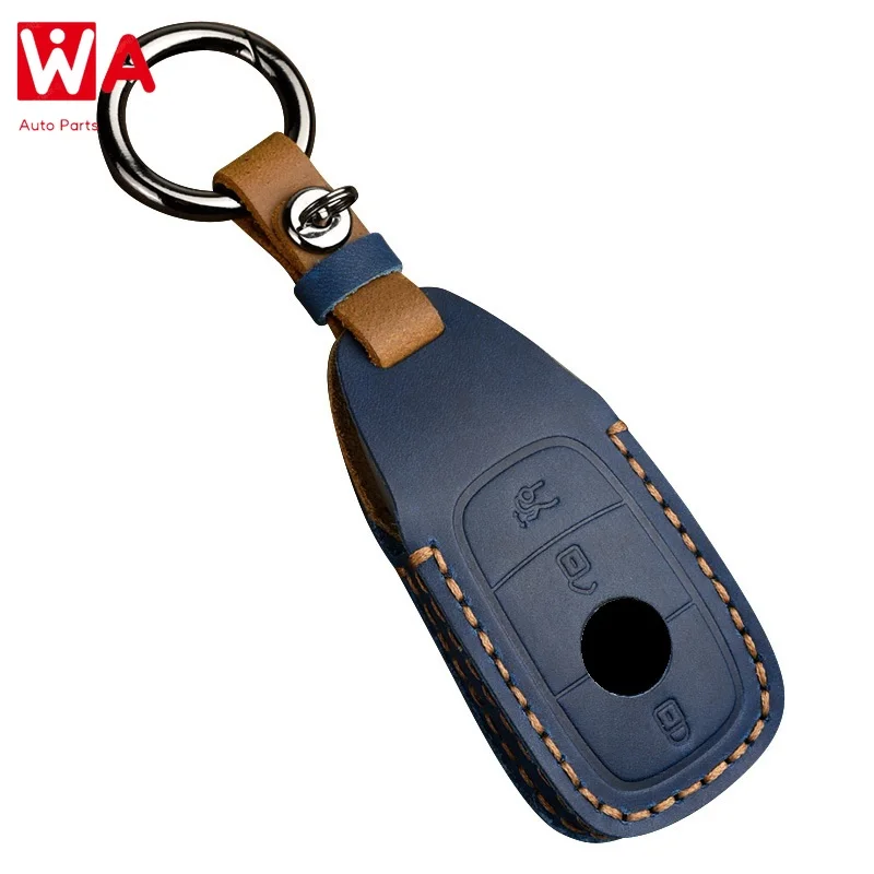 

Leather Car Key Case Cover For Mercedes-Benz CLA180 CLS350 GLB GLA GLE GLC GLK GLS ML250 R320 S400 E-Class C260L E260