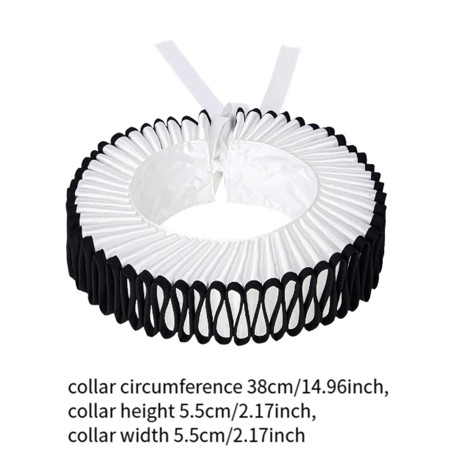 Elizabethan Neck Ruff Cosplay Ruffled Collar for Prop Party Supplies Holiday