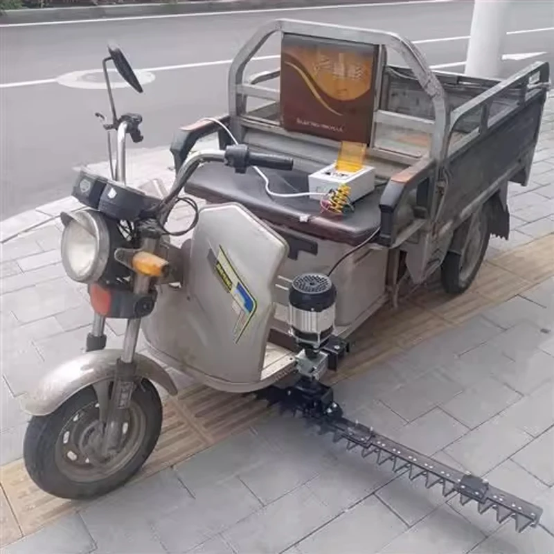 Mesin Pemotong Rumput Roda Tiga Modifikasi Depan, Mesin Pemotong Rumput Kebun, Mesin Pemotong Jerami, Mesin Pemotong Gulma, Mesin Pemotong Semak 500W, Mesin Pertanian