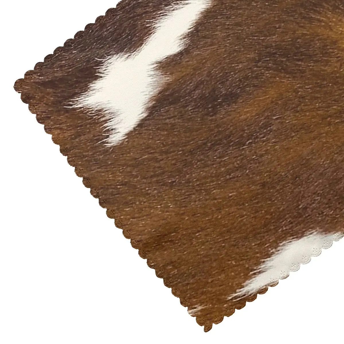 Stylish Cow Fur Cowhide Texture Cow Skin Placemat Non-Slip Plate Mat for Dining Table Bowl Coaster Home Decor Absorbent Mats