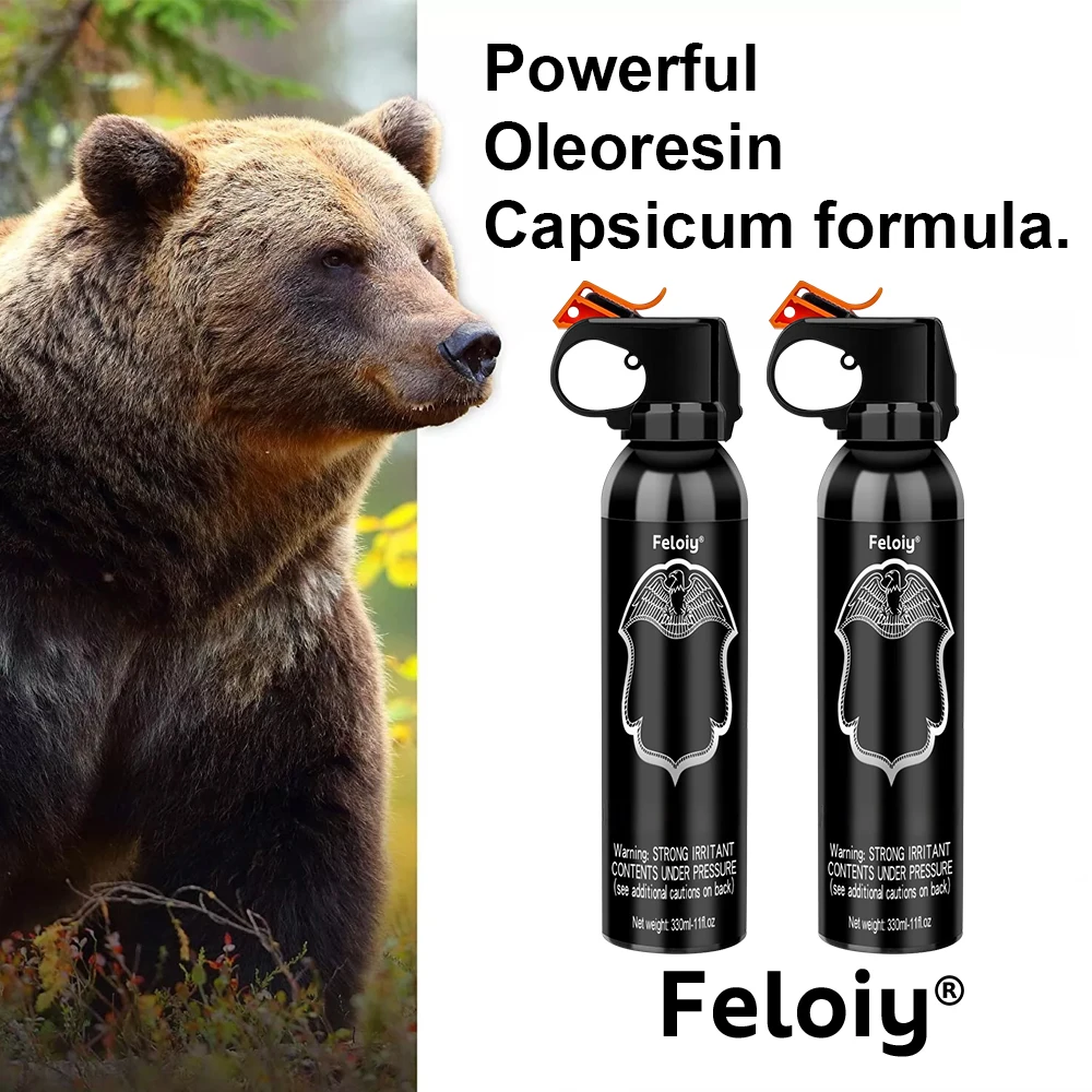 Bear Spray 330 Ml - Pepper Spray Self Defense, Strong Spray, Suitable for Camping, Hiking, Easy To Carry