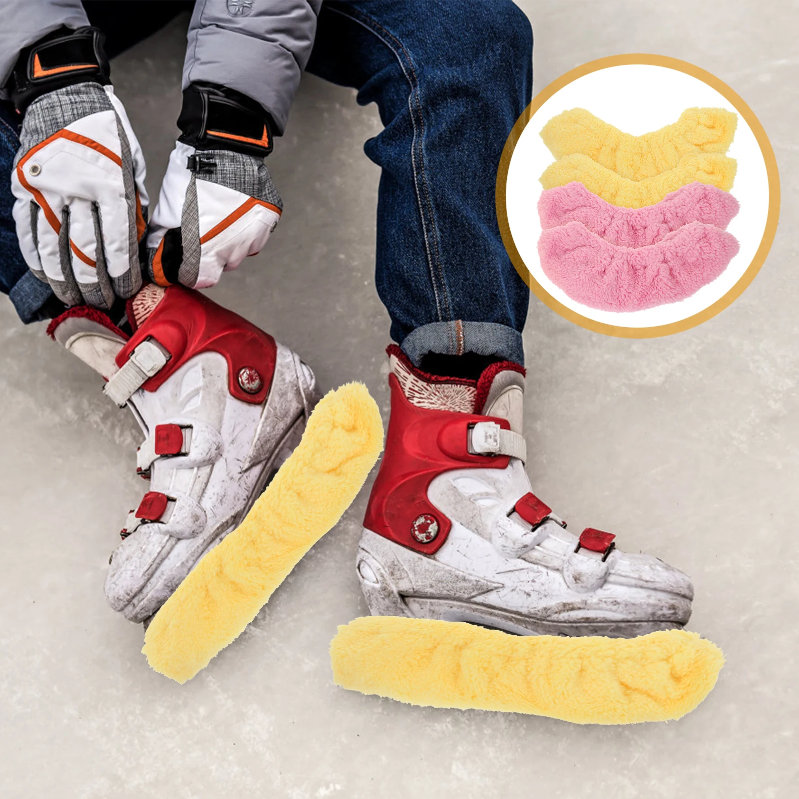

2 Pairs Skate Set Blades Guards Skating Scovers Practical Ice Skates