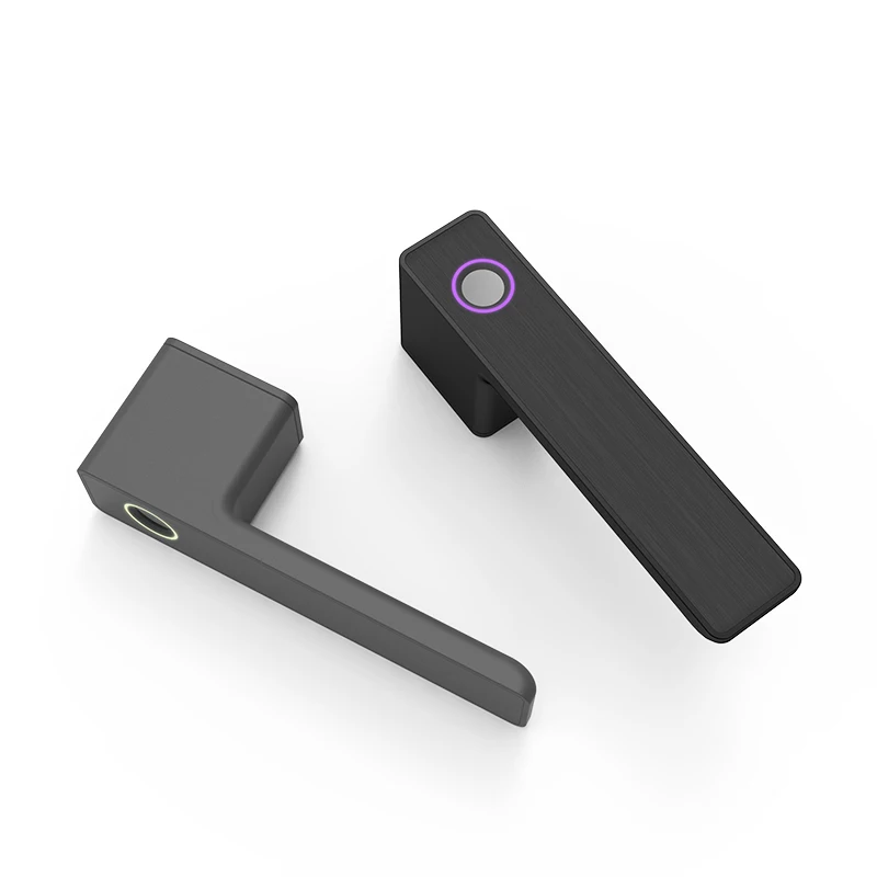 Factory Manufacturer Handle Design High Security Electric Door Smart Locks Keyless Easy Install Fingerprint APP Record Wood Door