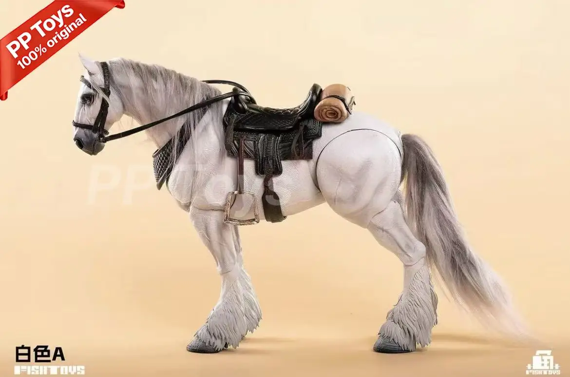 Fish Toys 1/12 Scale Soldier Scene Accessory Wasteland Series Yellow Dart/White/Brown Horse Fit 6-inch Action Figure Model Toys