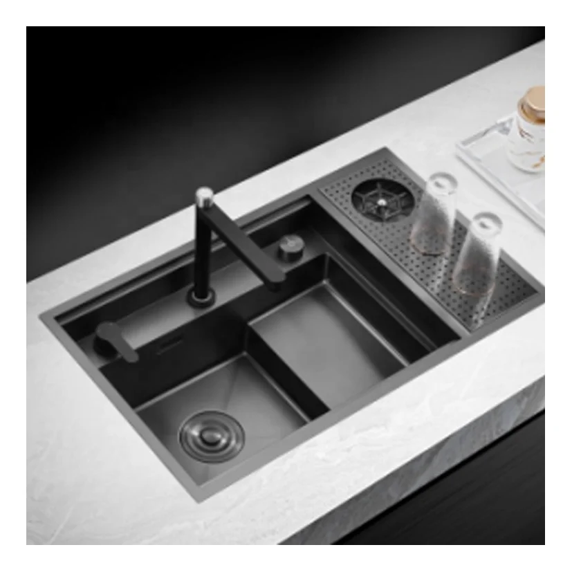 

High Quality Modern Stainless Steel Kitchen Sink With Cup Washer