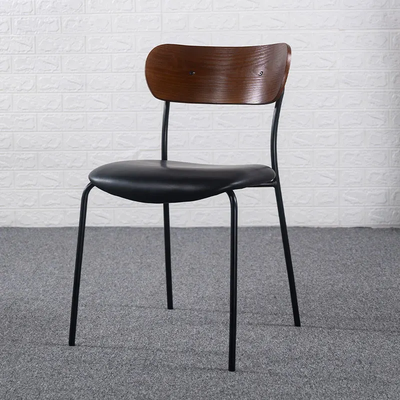 

Light luxury back chair Nordic dining chair custom soft bag seat cushion wrought iron dining table chair wholesale negotiation