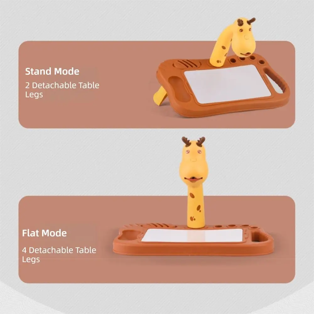 Creative Cartoon Deer Dog Projection Drawing Multi-functional Learning Graffiti Board Yellow White Plastic Paint