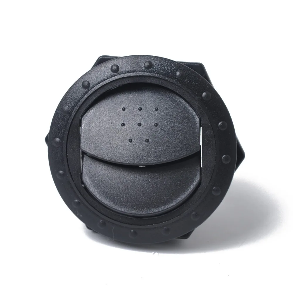 Universal 60 mm ABS Caravan Air Conditioning Round Vent 360° Rotating Outlet with Mosquito Mesh Black RV Camper A/C Conversion