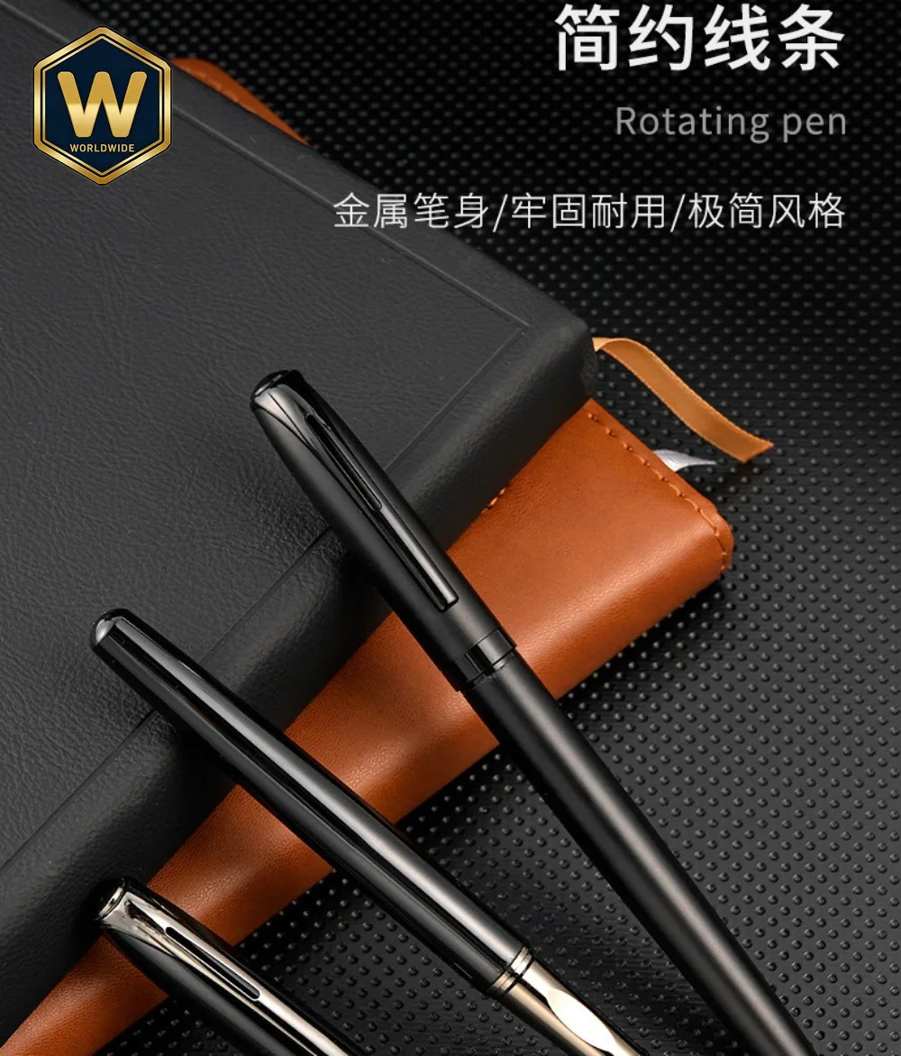 

Metal Signature 3885 Metal Gel Pen Men 0.5mm Black Water Signing Pen Carbon High-value