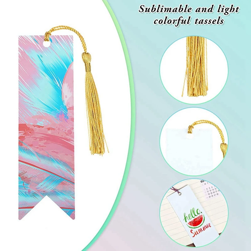 12Pcs Stationery Bookmark Creative Tassels Decor Stationery Bookmark Compact For Students