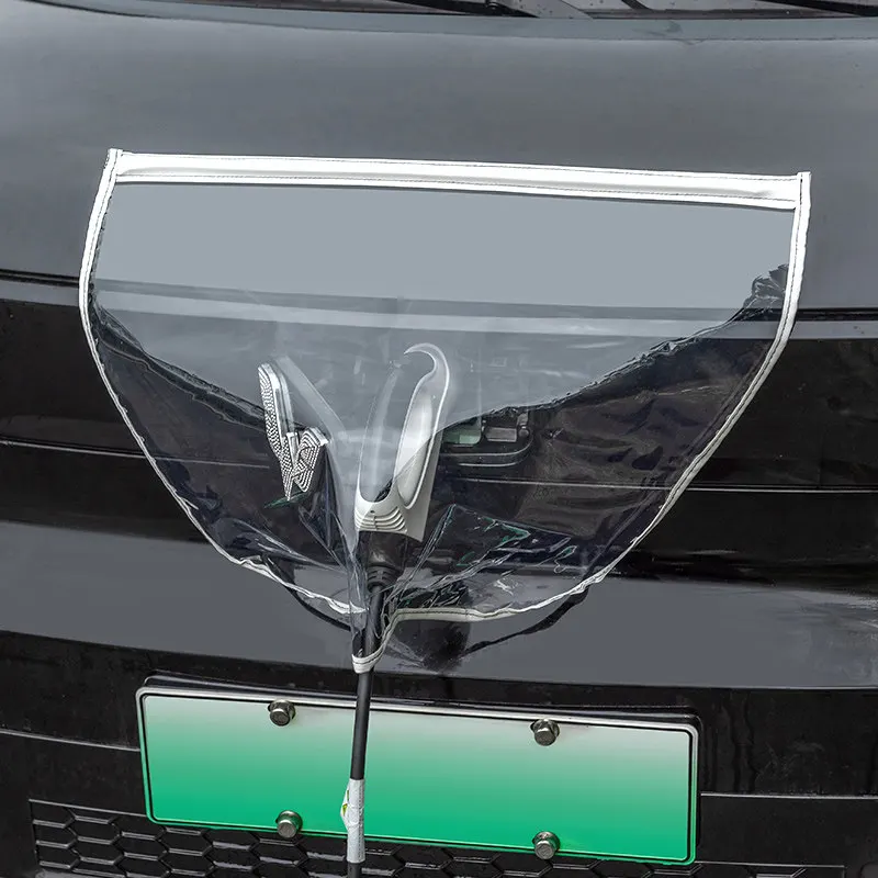 Electric Vehicle Charging Rainproof Cover Black and White Universal Electric Car Charging Port Protective Cap Dust Protection