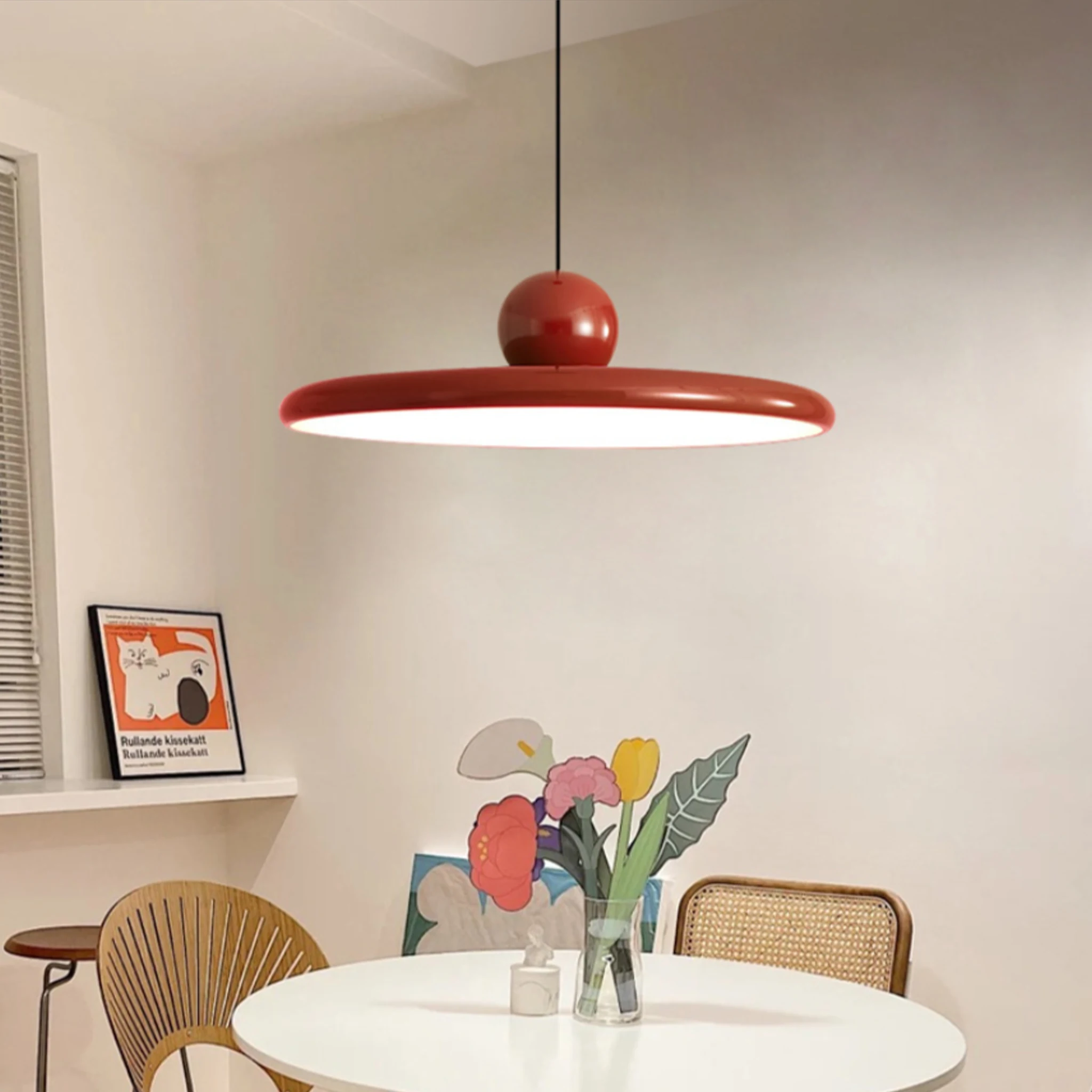 UFO Pendant Light Adjustable Cord LED Pendant Lamps for Kitchen Island Bedroom Living Room Cafe Restaurant