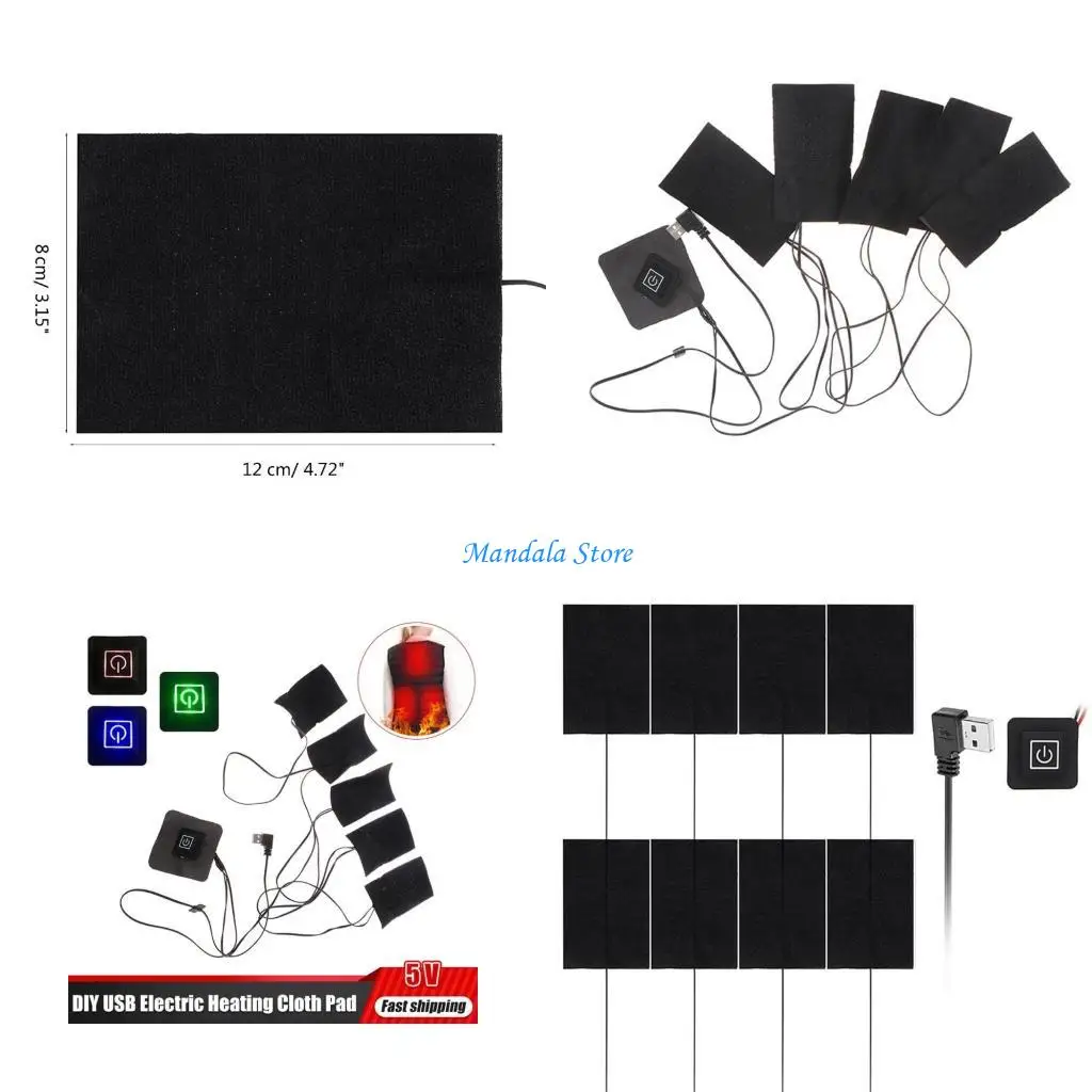

U2JC 1 комплект DIY USB электрическая грелка зимняя одежда теплый жилет с подогревом колодки для уличной одежды с подогревом
