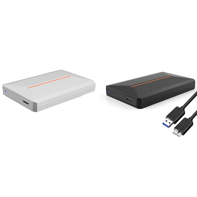 Scatola per disco rigido mobile USB3.0 SATA Nastro per notebook da 2,5 pollici Disco rigido esterno esterno per Windows/Mas Os/Linux Nero Facile da usare