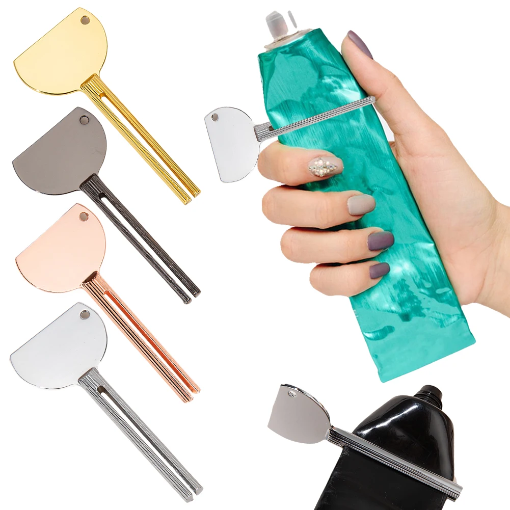 Toothpaste Squeezer Toothpaste Roller Tube Stainless Steel Rolling Toothpaste Squeezer Reduce Waste Multifunctional for Bathroom