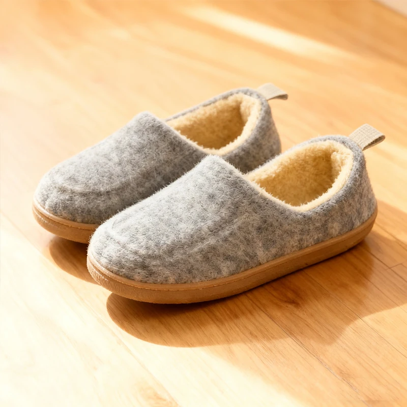 

Новые женские зимние теплые пушистые плюшевые туфли с улыбкой, женская хлопковая обувь, домашние удобные мягкие нескользящие классические хлопковые тапочки на плоской подошве