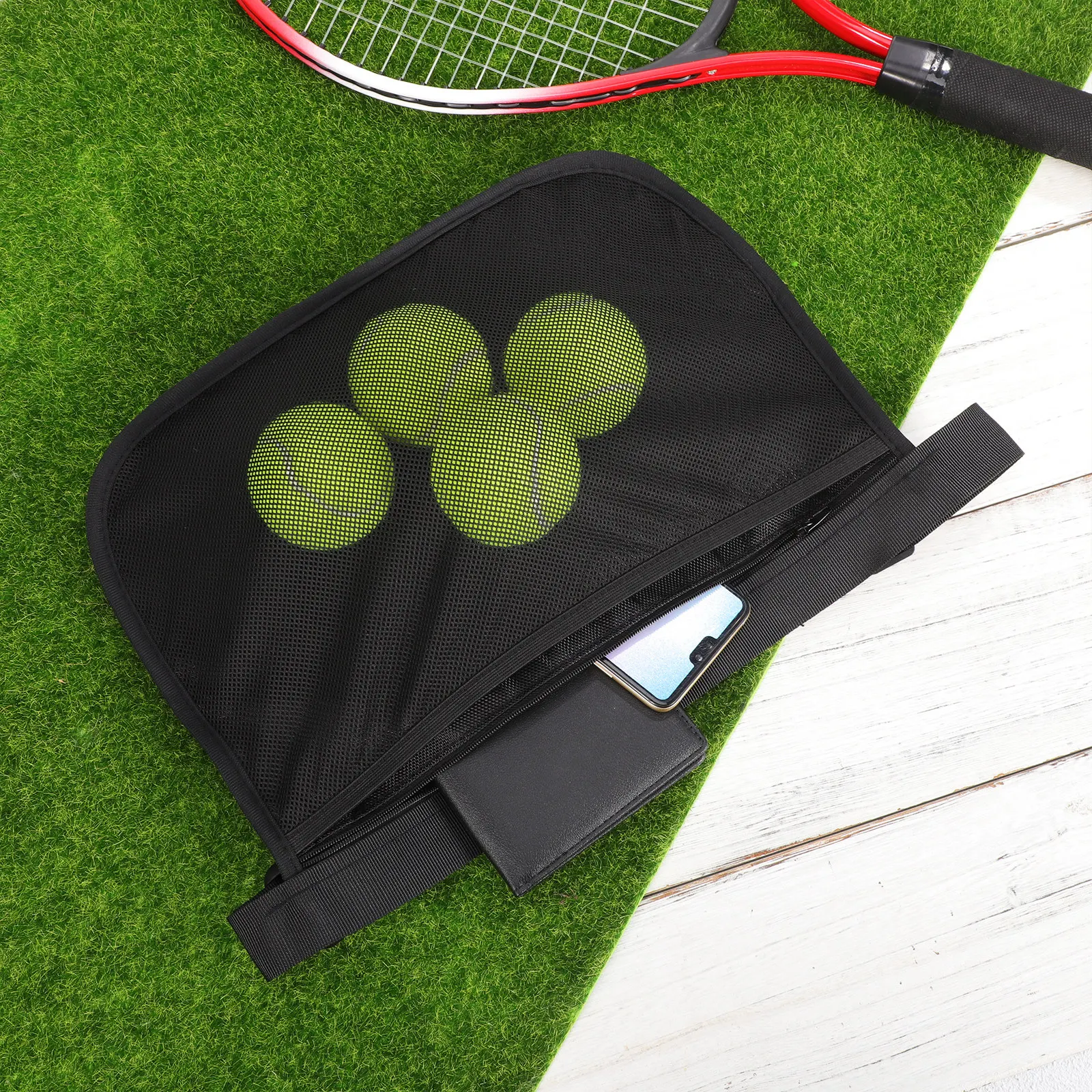 

Large Capacity Golf Ball Storage Bag Mesh Tennis Ball Holder for Pickleball Table Tennis Portable Waist Pouch Sports Accessory