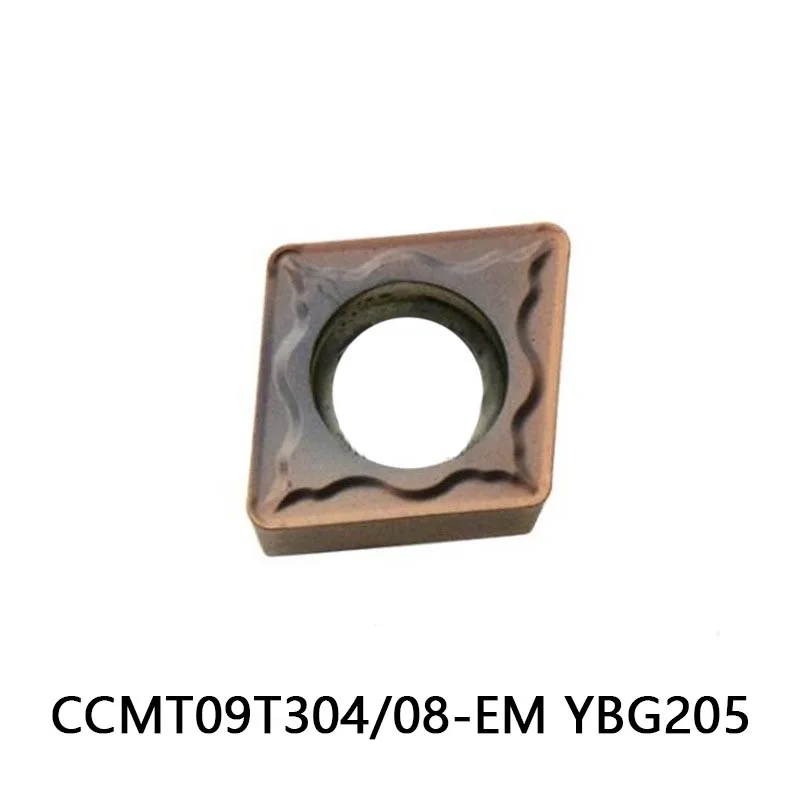 10pcs carbide inserts CCMT09T304-EM YBG205 YBM153 HMC CCMT060204 08  -EM YBM253 YBG202 CCMT120404-EM CCMT120408-EM Free shipping