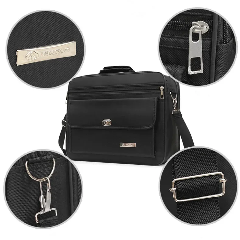 Waterproof Briefcase Laptop Computer Storage Bag Business Trips High-capacity Document Organize Messenger Pouch Accessories