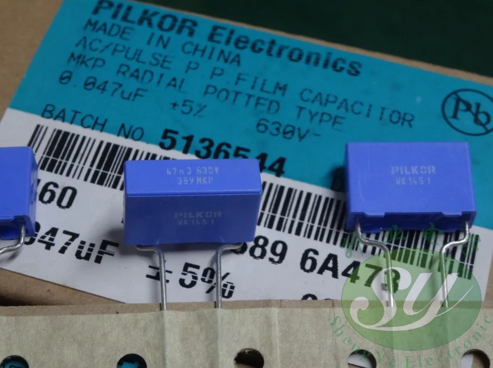 

30PCS BC PILKOR MKP389 473/630V P15MM 0.047UF 630VDC blue film capacitor 0.047uf/630v VISHAY MKP 389 47NF 630V 473
