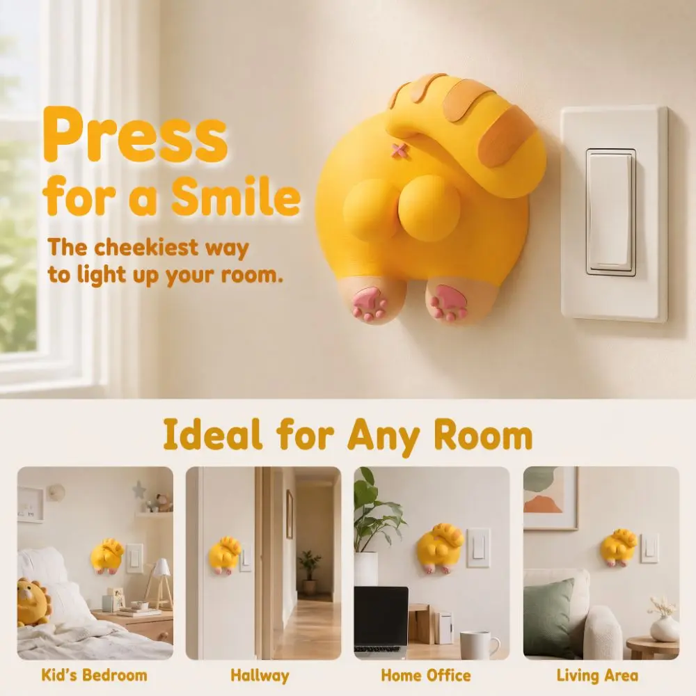 Creative Light Switch Guard Covers 3D Printed Self-Adhesive Joystick Switch Stickers Protective Waterproof Switch Frame Cover