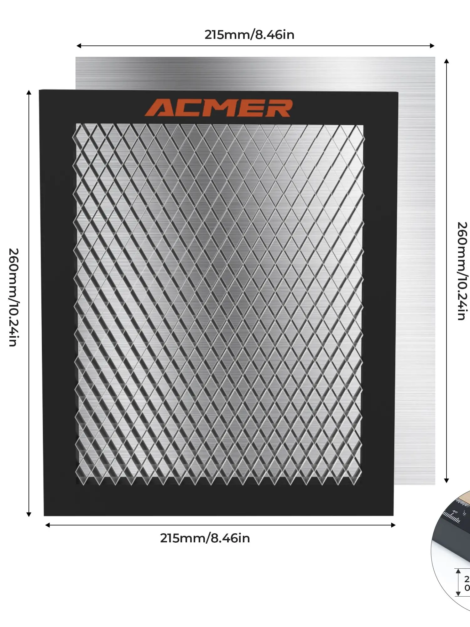 ACMER 400*400 stół panelowy o strukturze plastra miodu grawerowanie laserowe i maszyna do automatycznego grawerowania laserowy stół do cięcia panelu o strukturze plastra miodu 300*300 — zdjęcie 2