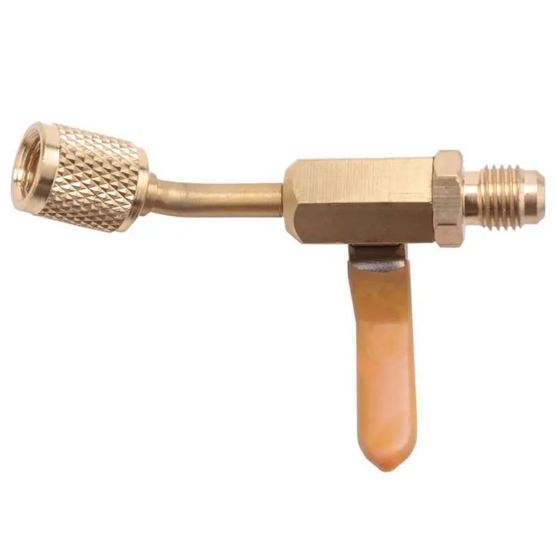 [Superx&KND]4X R410a R134a Brass Shut Valve For A/C Charging Hoses HVAC 1/4Inch AC Refrigerant