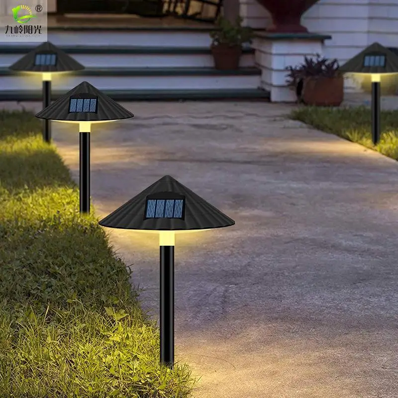 New Solar Lawn Lamp Outdoor Waterproof Mushroom Light Control Landscape Decoration Solar Garden Decorative Floor Insert Lamp