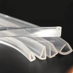 U-channel Transparent Rubber Edging Sealing Strip Groove 2mm-33mm Car Door Bathroom Shower Glass Trim Protection Anti-Collision