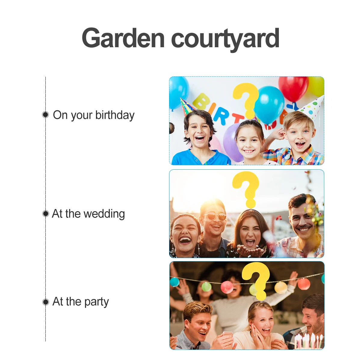 

2pcs Question Mark Headband Funny Costume Accessory for Party Festival Photo Prop Lightweight Comfortable Wear