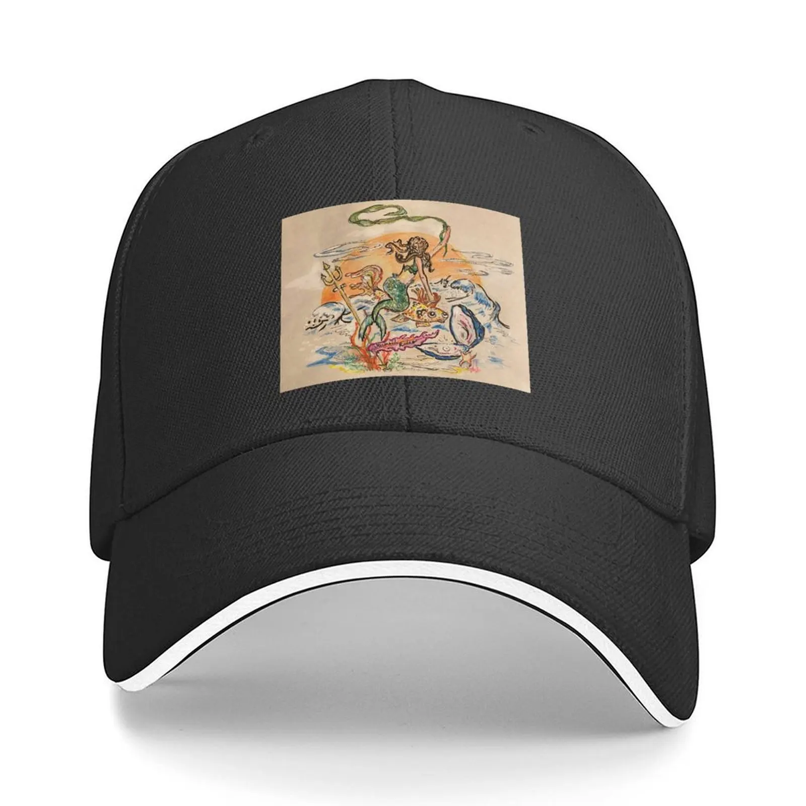 

Mermaid Rodeo Above the Waves Baseball Cap Wild Ball Hat hats on offer Luxury Brand Hat Man Luxury Men's Caps Women's