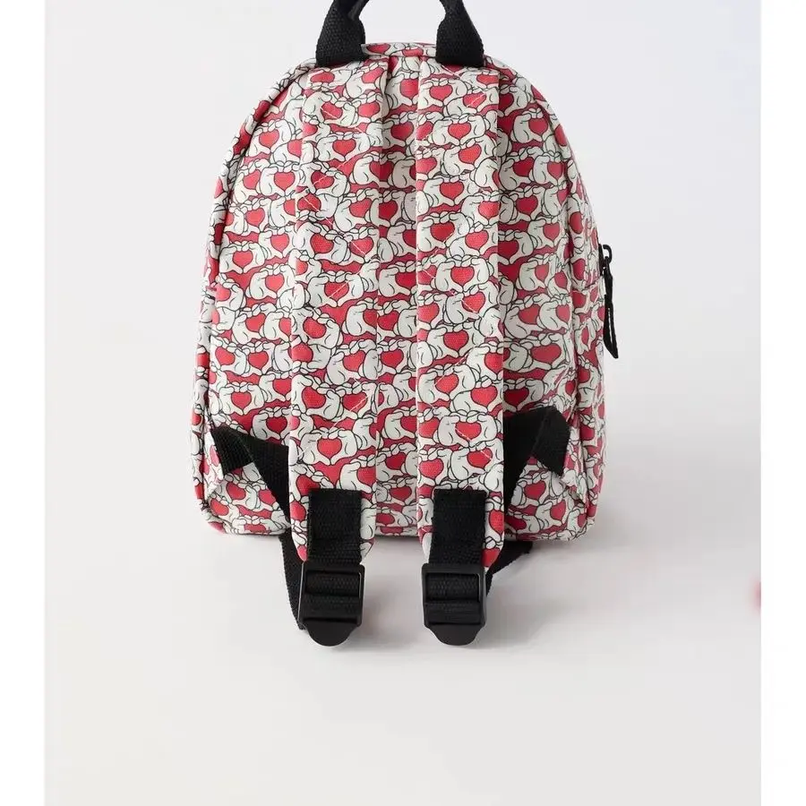 Disney Cartoon Shoulder Bag para crianças, Minnie Schoolbag para bebês, linda mochila, presente do jardim de infância, 28x24x12 cm