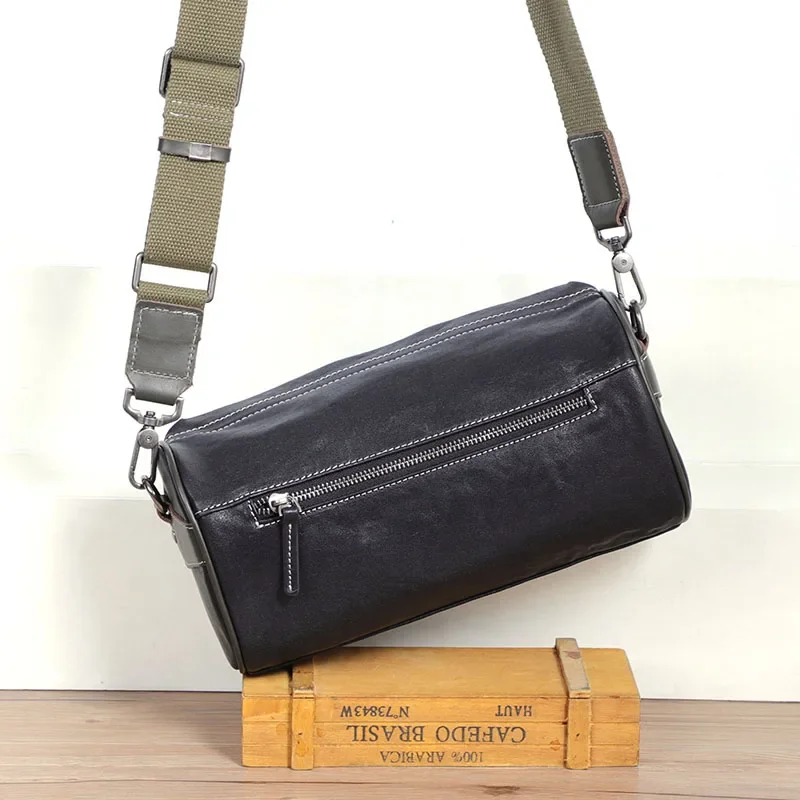 Vintage Messenger Bag Cowhide Leather Men bag Handbags Boston Bags Crossbody bags Men Leather Shoulder BAGs High Quality Bolsa