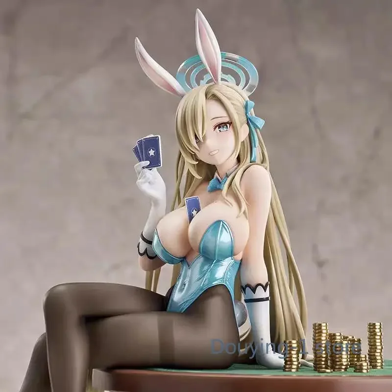

В наличии Azure Archive Ichinose Asuna Bunny Girl Hand-on Sitting Gambling Table Card Красивая девушка Аниме Модель Орнамент