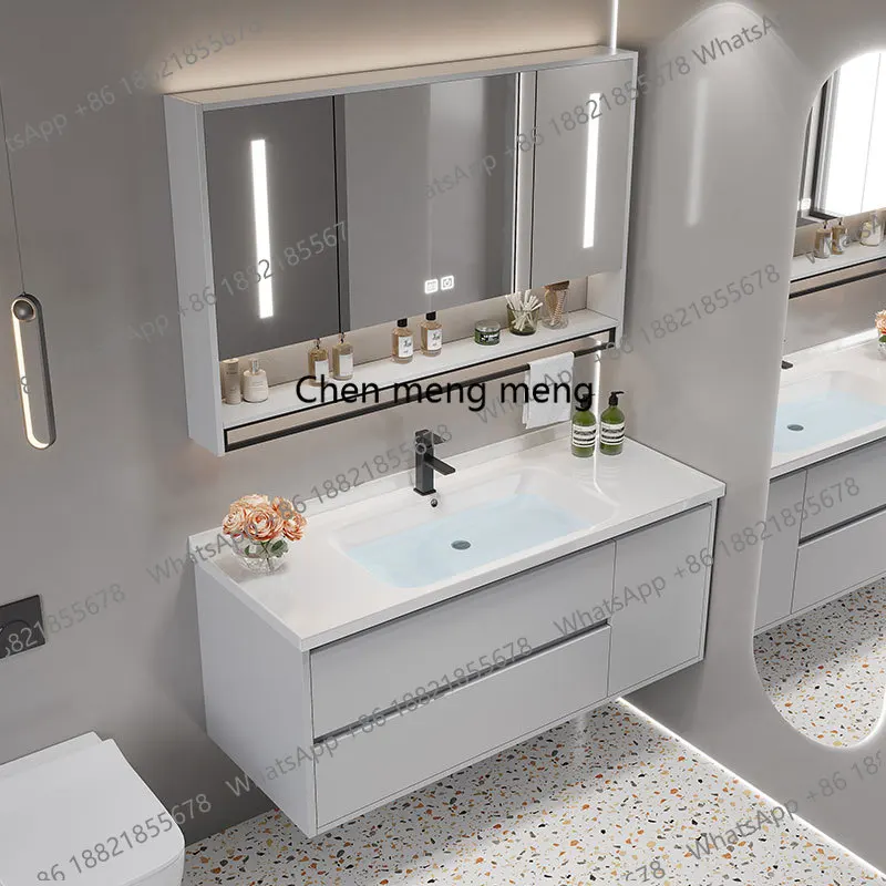 

Vintage Partition Bathroom Vanities Toilet Vanity White Light Bathroom Vanities Mirrors Storage Mobiletto Bagno Home Furniture