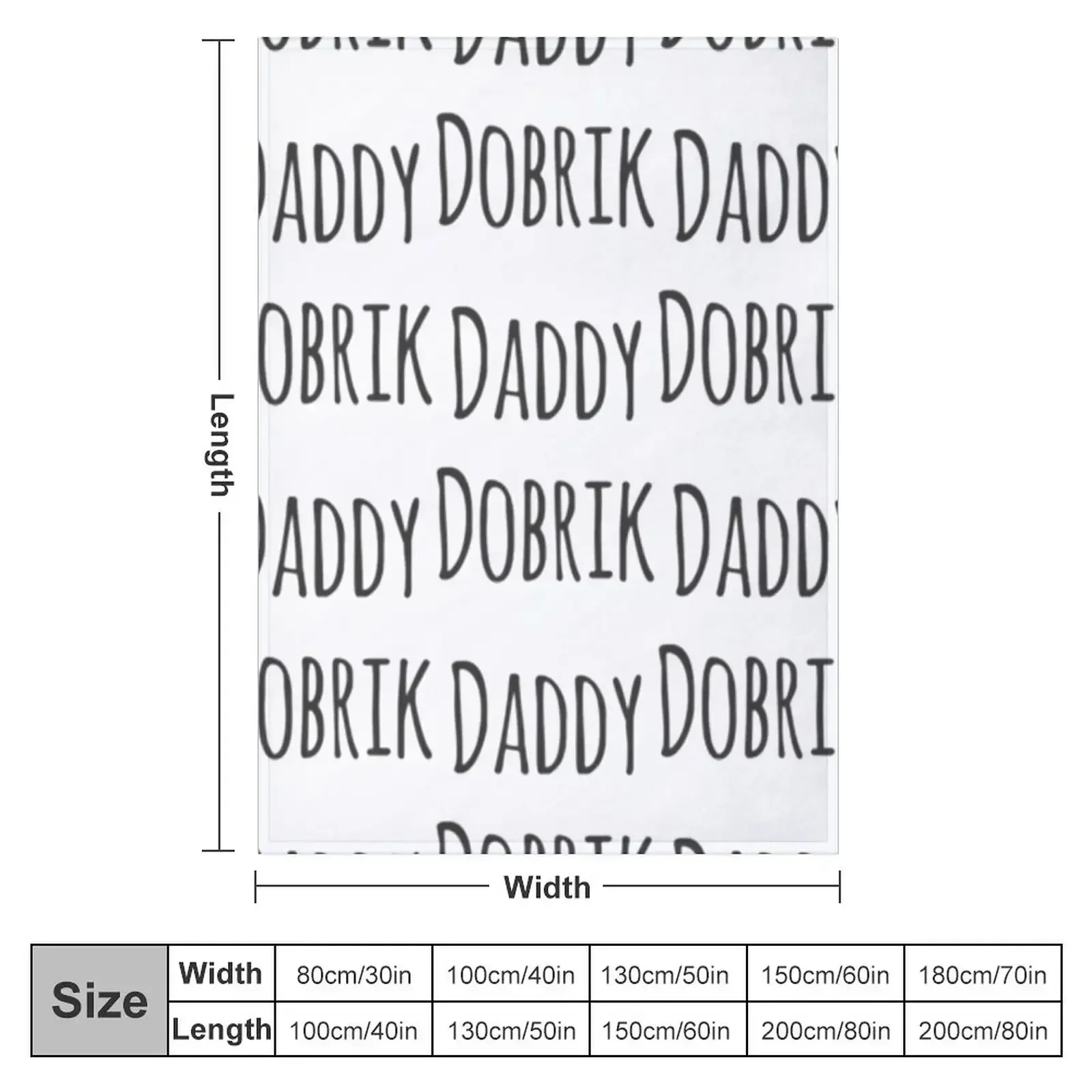 Daddy Dobrik (David Dobrik) Throw Blanket couch cozy soft plush fuzzy picnic outdoor blanket