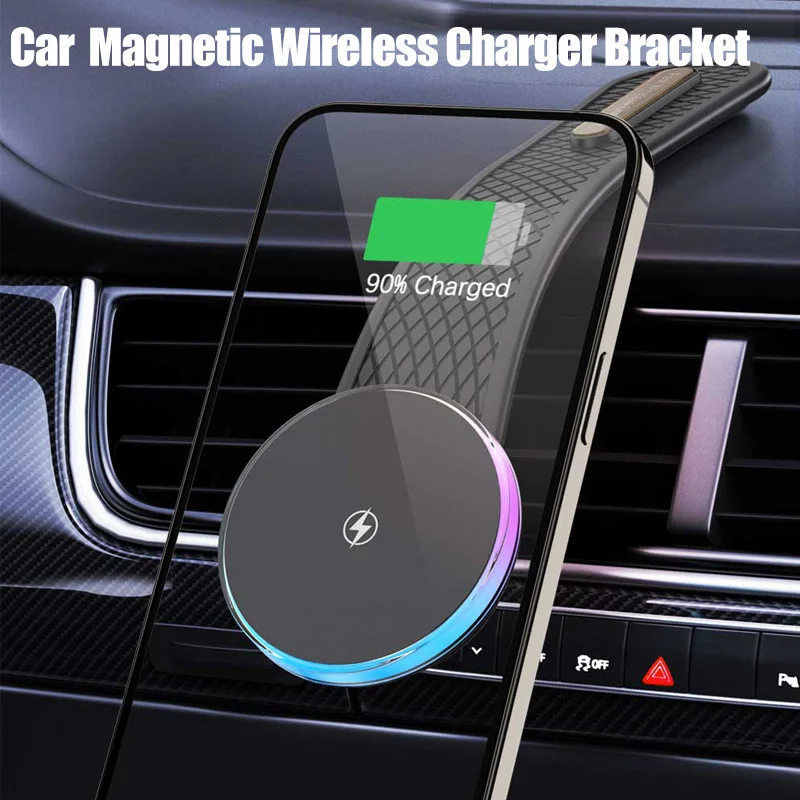 

MagSafe Car Mount Charger 15W Magnetic Wireless Car Charger Compatible with Air Vent/Dashboard Phone Holder Mount for iPhone