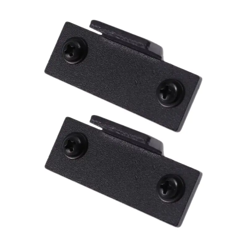 FEDI-1 Par de Cubiertas Negras para Tocadiscos con Pestañas de Reparación y Kit de Bisagras de Aleación de Aluminio, Compatible con Technics SL-D1 D2 D3 B1 Q2 Q200 3200 220
