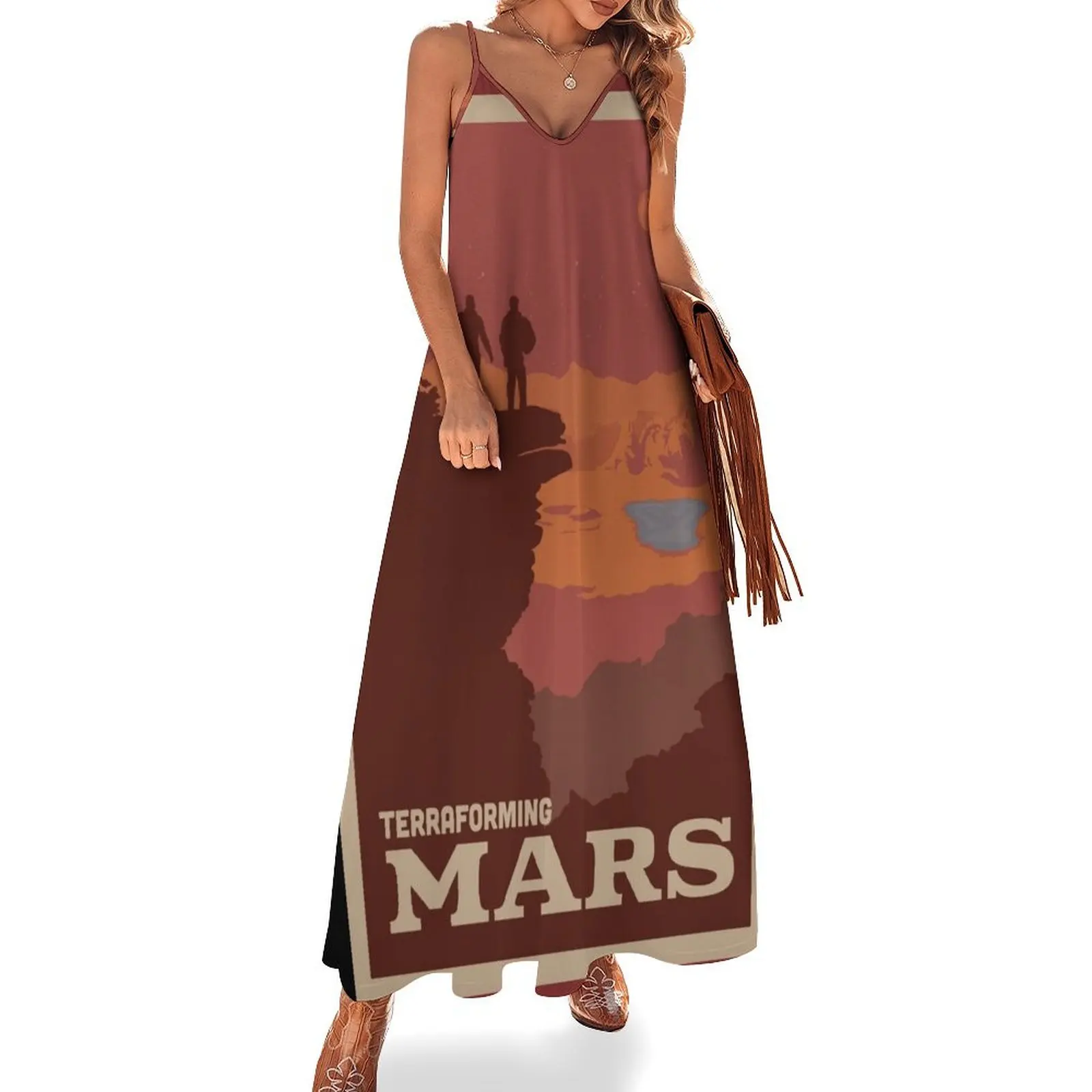

Terraforming Mars Board Game - Minimalist Travel Poster Style - Gaming Art - Board Games Sleeveless Dress dress women summer