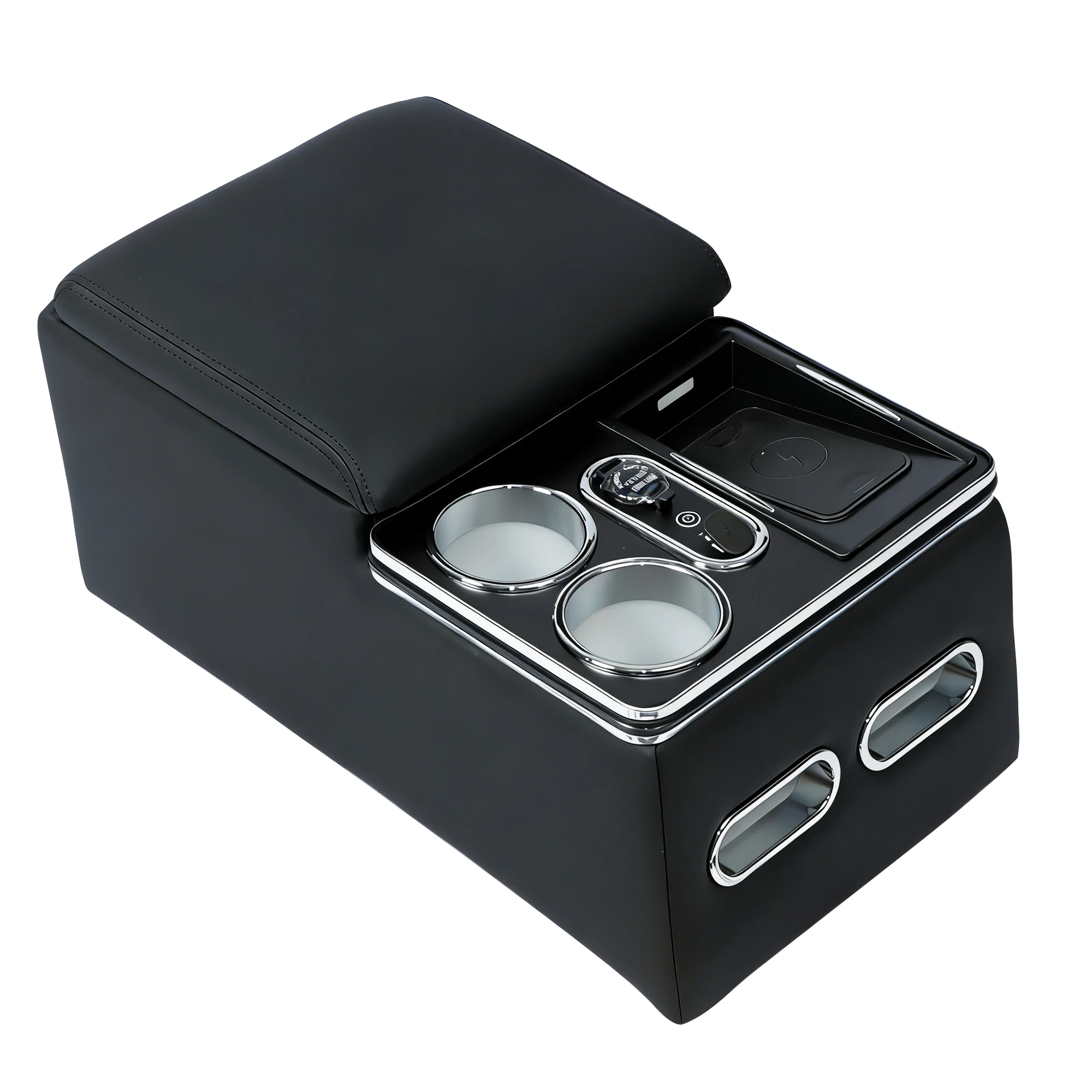 

For Universal Car Back Seat Armrest Box Rear Console Storage Box Wireless Charging USB Port Armrest Box