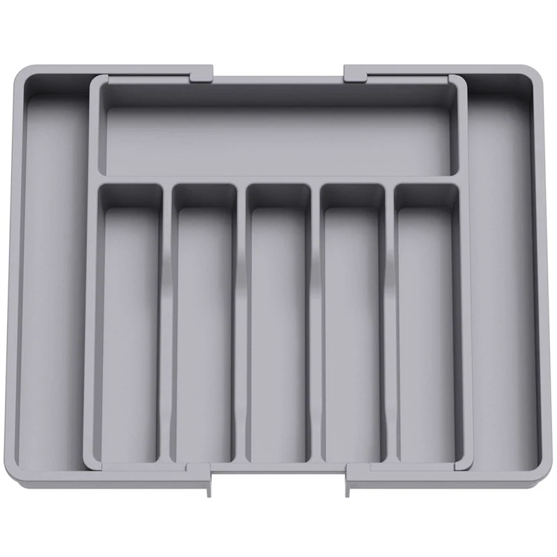 Cutlery Drawer Organiser Expandable Utensil Tray For Kitchen, Adjustable Silverware And Flatware Holder Durable