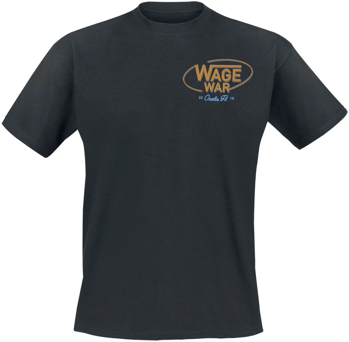 Wage War Florida Metalcore Tee, Retro Racing Style T-Shirt with Front Logo & Back Checker Print, Wage War Fan Merch