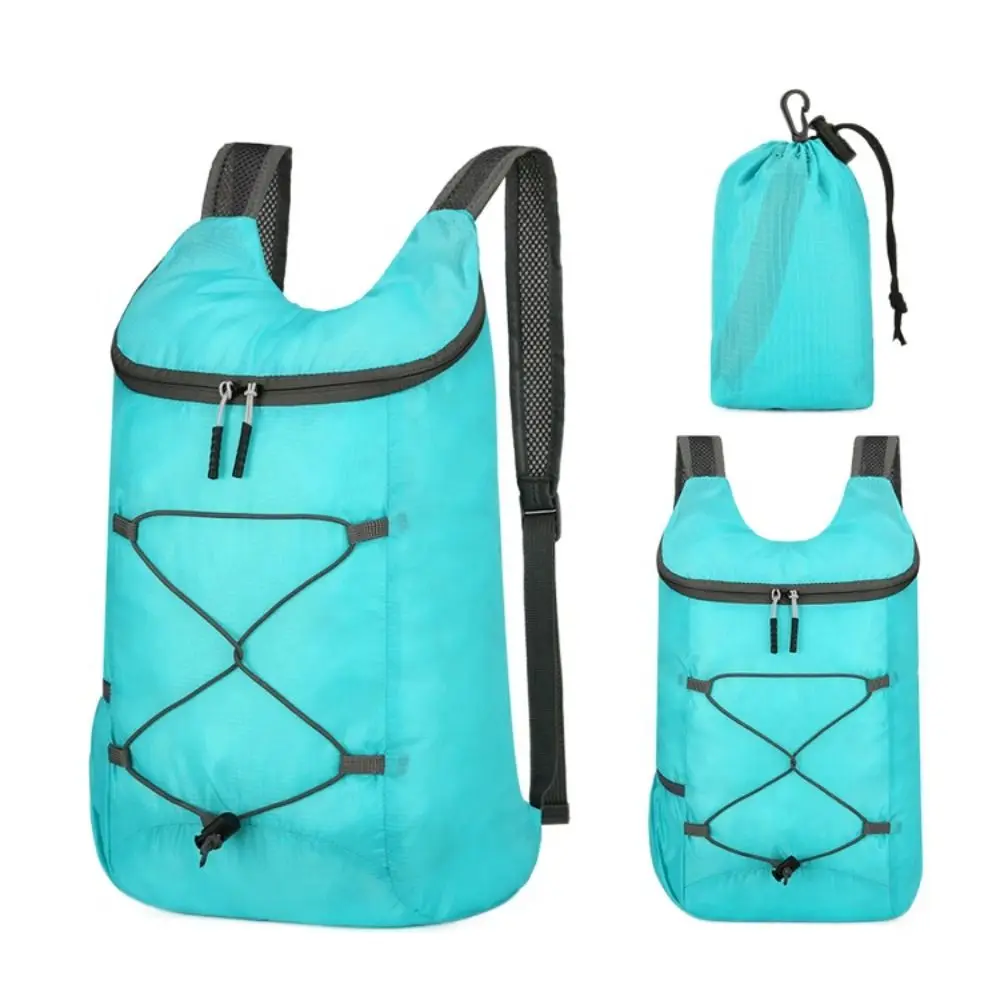 Grote Capaciteit Opvouwbare Rugzak Waterdichte Opvouwbare Outdoor Bergtas Rits Opbergzakken Lichtgewicht Nylon Tas Wandelen