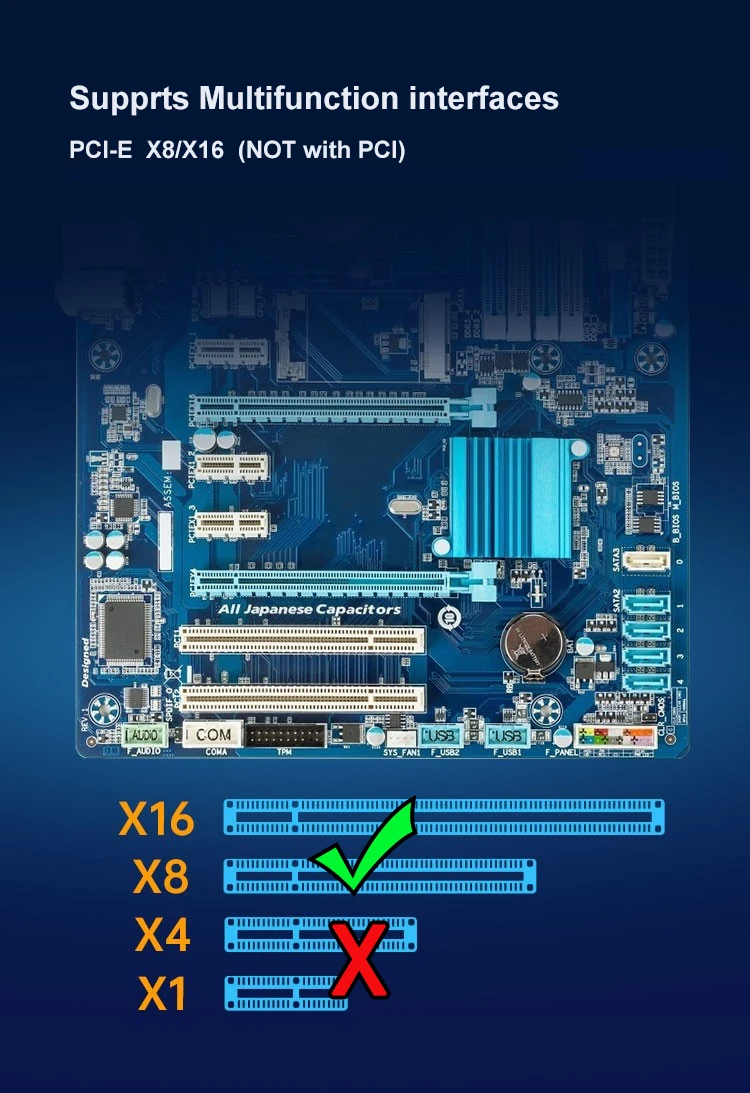 10Gb Adapter do sieci Ethernet Intel 82599EN Chip X520-DA1 1xspf + Port PCI-E x8,x16 karta NIC obsługa Windows Server/7/8/10/VMware