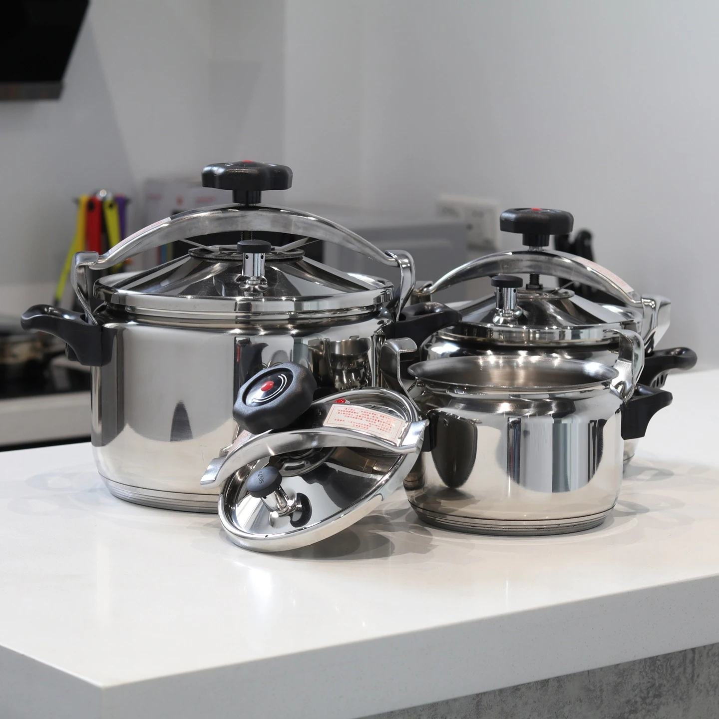 

304 stainless steel household and commercial gas explosion-proof pressure cooker,thickened small induction cooker,universal pres