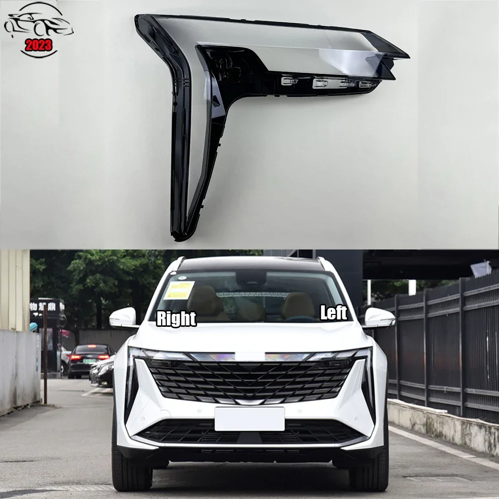 

For Geely Boyue L 2023 Front Headlamp Cover Lamp Shade Headlight Shell Lens Replace Original Lampshade Plexiglass