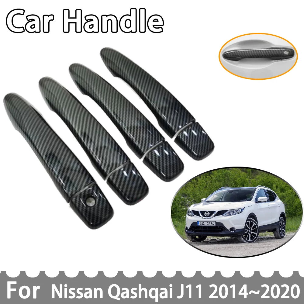 

Door Handle Cover For Nissan Qashqai J11 Rogue Sport 2014~2020 Car Protective Accessories Carbon Fiber Stickers 2016 2018 2019